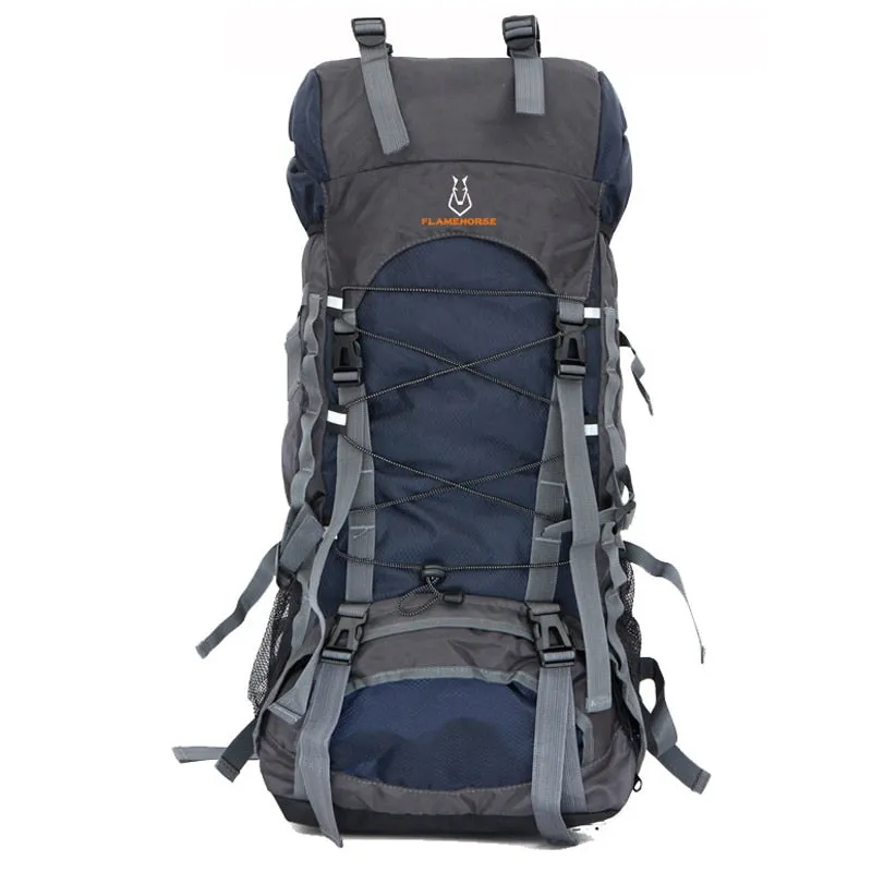 60L Nylon/Oxford Waterproof Camping Hiking Trekking Rucksack