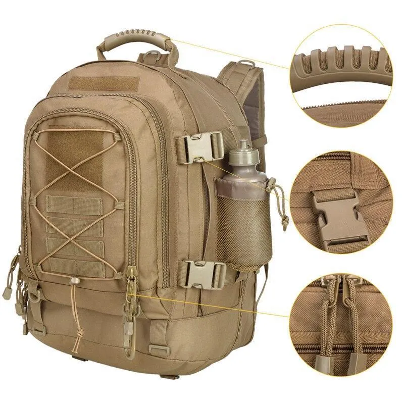 60L Outdoor Military Rucksacks 1000D Nylon Waterproof Tactical