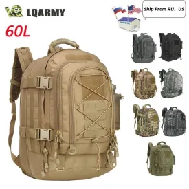 60L Outdoor Military Rucksacks 1000D Nylon Waterproof Tactical