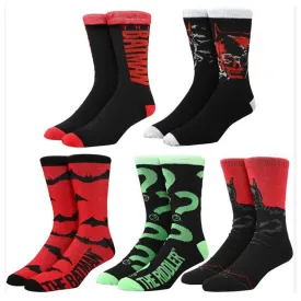 Bioworld The Batman 5 Pair Casual Crew Socks