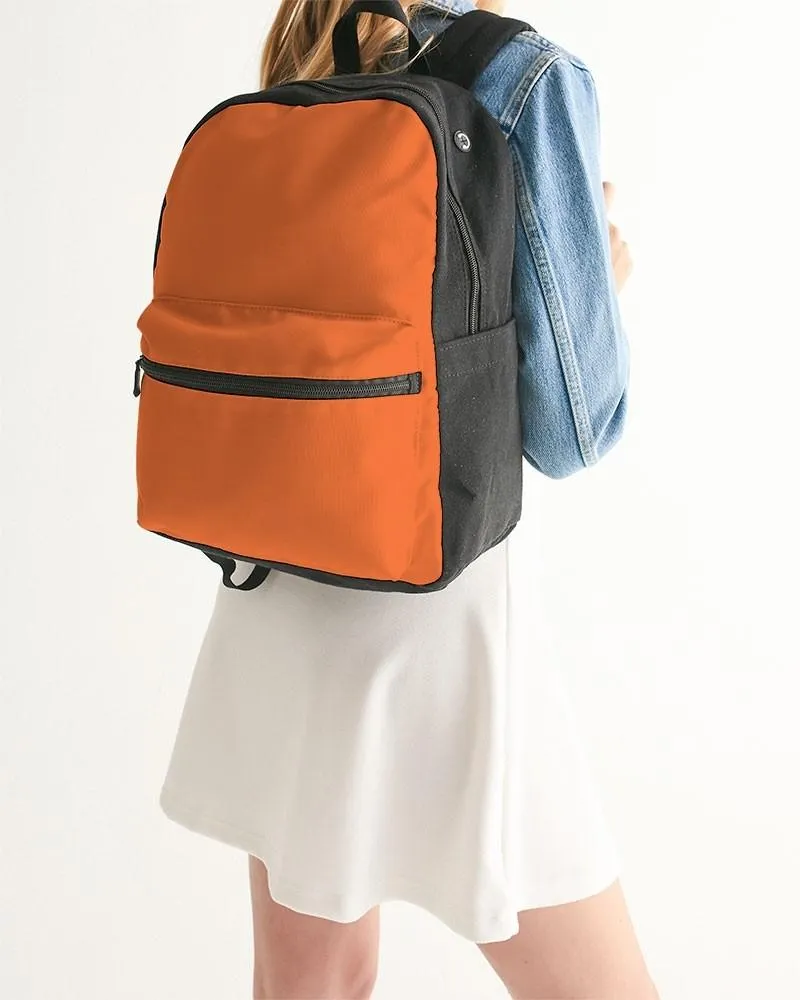 Bright Orange Canvas Backpack | Bright Pure Orange | C0M75Y100K0