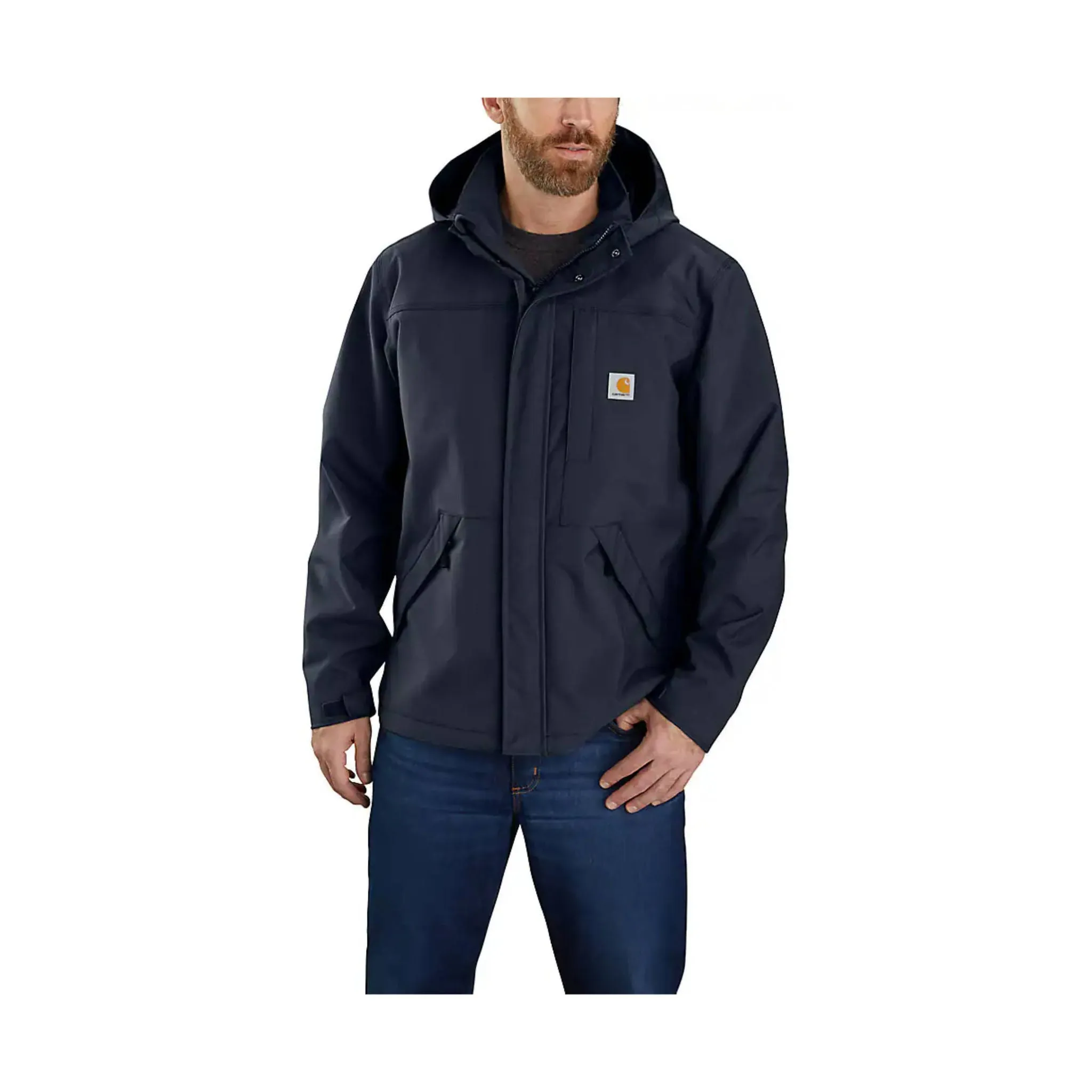 Carhartt Men's Storm Defender Loose Fit Heavy Weight Rain Jacket - Navy - ONLINE STORE CREDIT/EXCHANGE ONLY