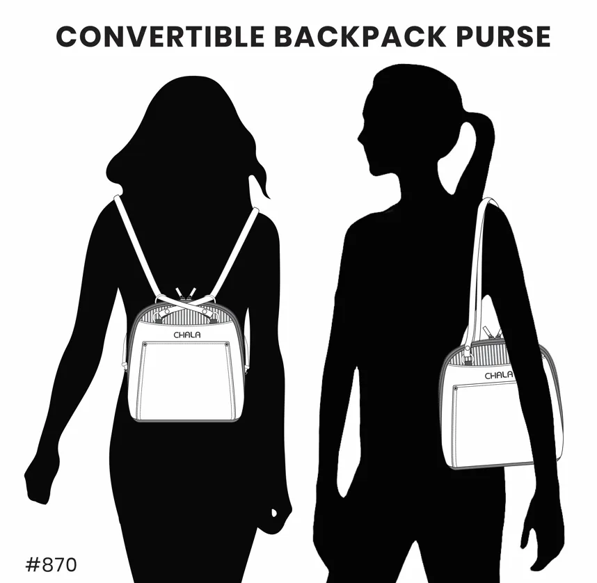 Convertible Backpack Purse - Bicycle