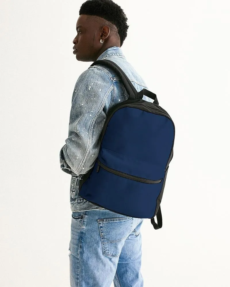 Dark Blue Canvas Backpack | Dark Pure Blue | C100M50Y0K80