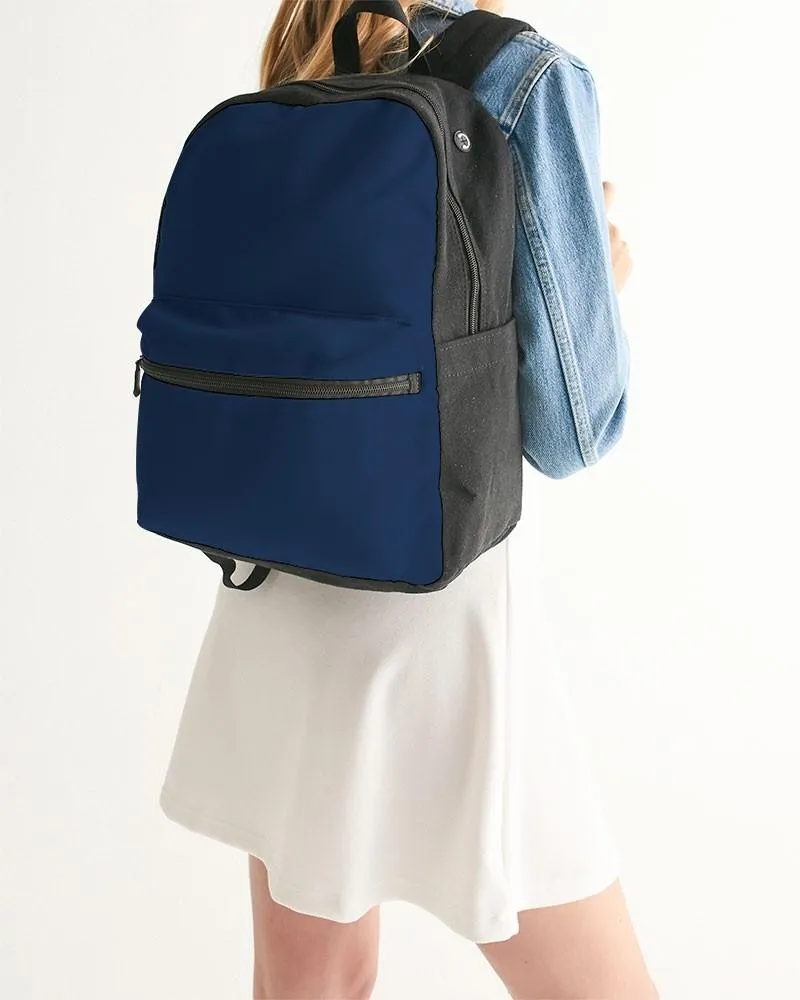 Dark Blue Canvas Backpack | Dark Pure Blue | C100M50Y0K80