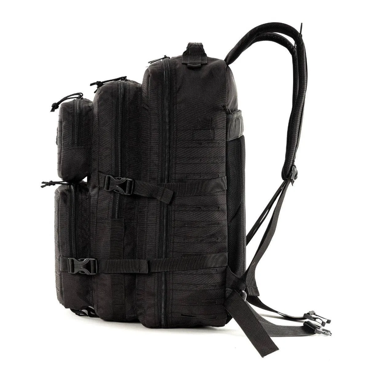 Force Plus Tactical Army Backpack with Laser-cut MOLLE - 50 Litres - Black