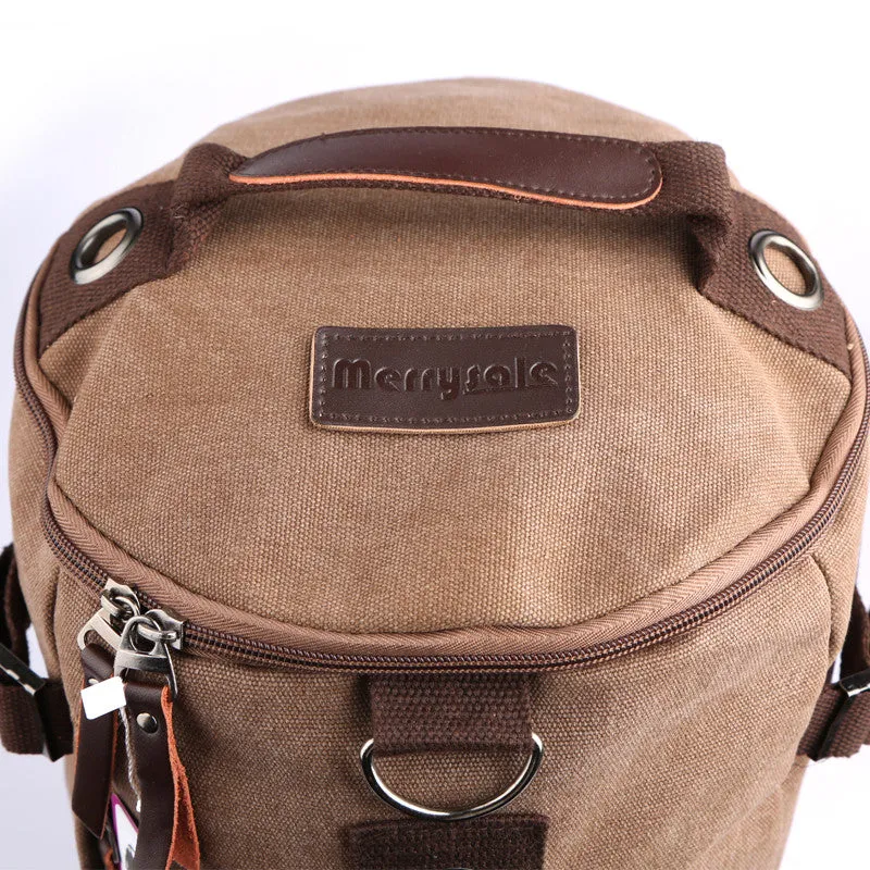 Large capacity man travel bag outdoor mountaineering backpack men bags hiking camping canvas bucket shoulder bag