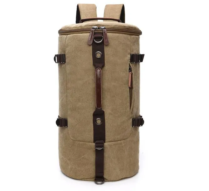 Large capacity man travel bag outdoor mountaineering backpack men bags hiking camping canvas bucket shoulder bag