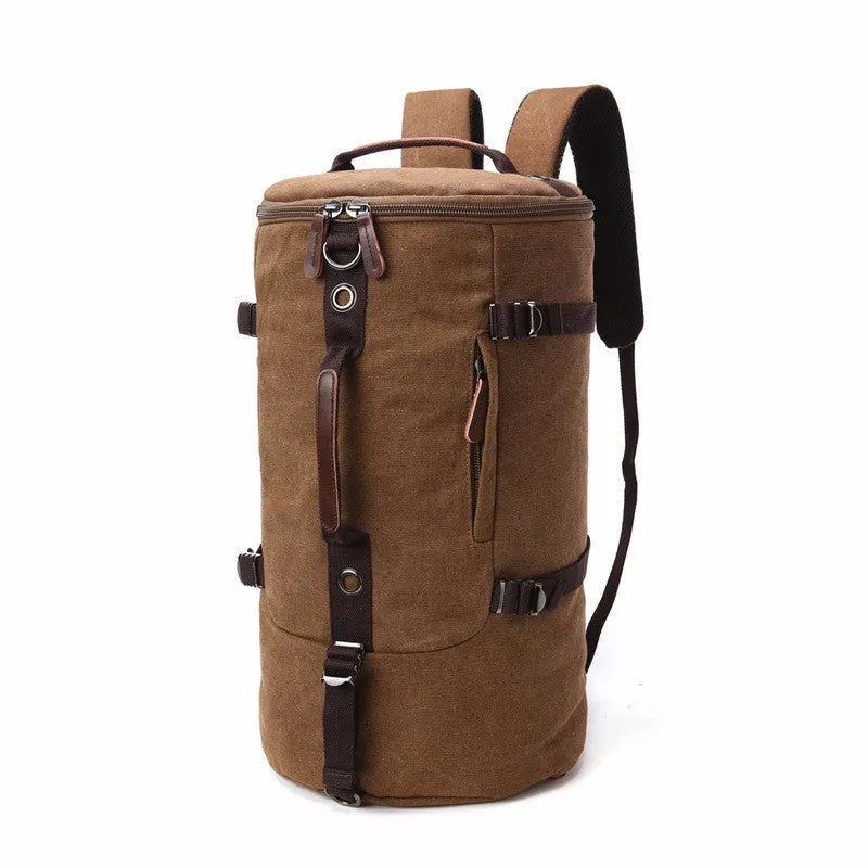 Large capacity man travel bag outdoor mountaineering backpack men bags hiking camping canvas bucket shoulder bag