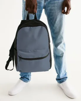 Medium Dark Blue Canvas Backpack | Medium Dark Pale Pastel Blue | C30M15Y0K60