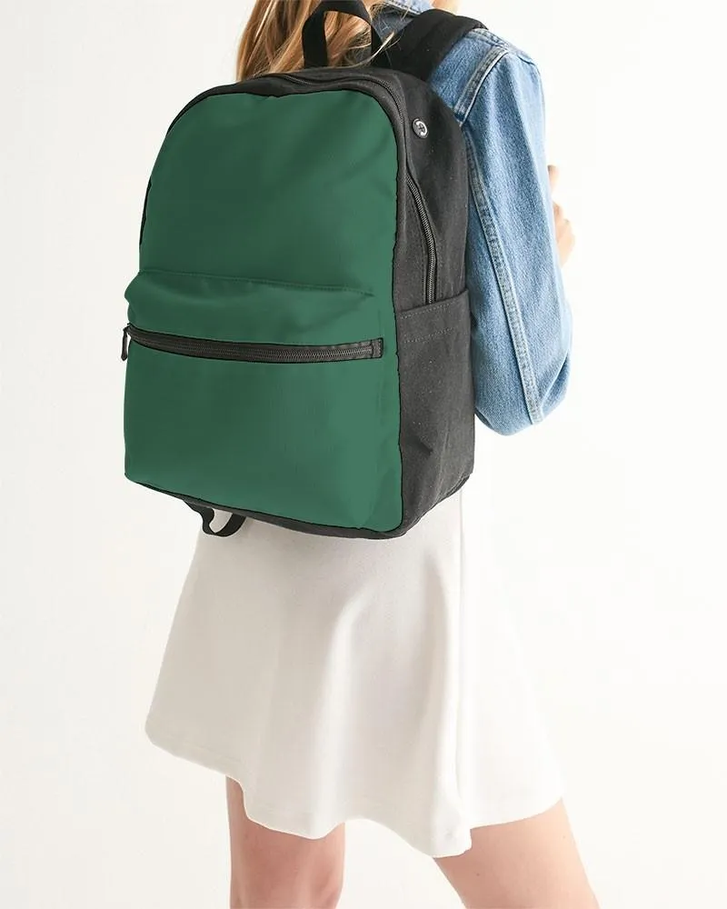 Medium Dark Green Canvas Backpack | Medium Dark Pastel Green | C60M0Y60K60