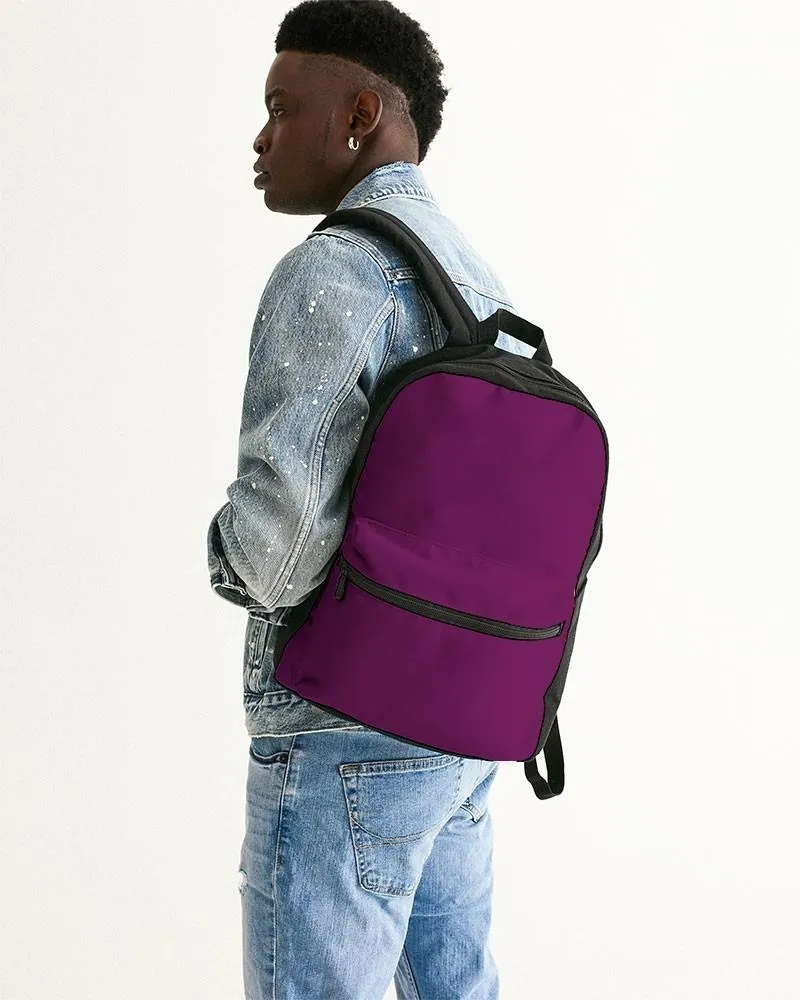 Medium Dark Magenta Purple Canvas Backpack | Medium Dark Pure Magenta Purple | C25M100Y0K60