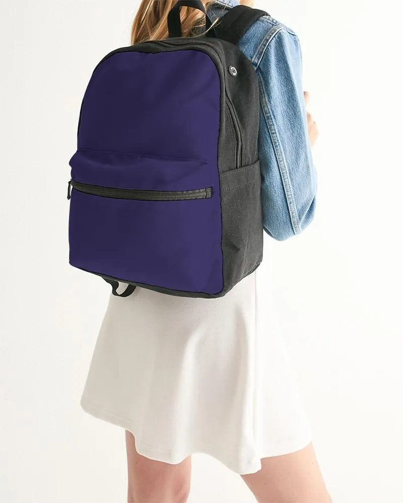 Medium Dark Midtone Blue Canvas Backpack | C80M80Y0K60