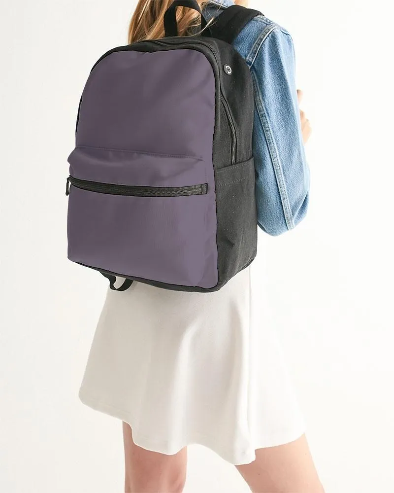 Medium Dark Purple Gray Canvas Backpack | Medium Dark Pale Pastel Purple Gray | C15M30Y0K60