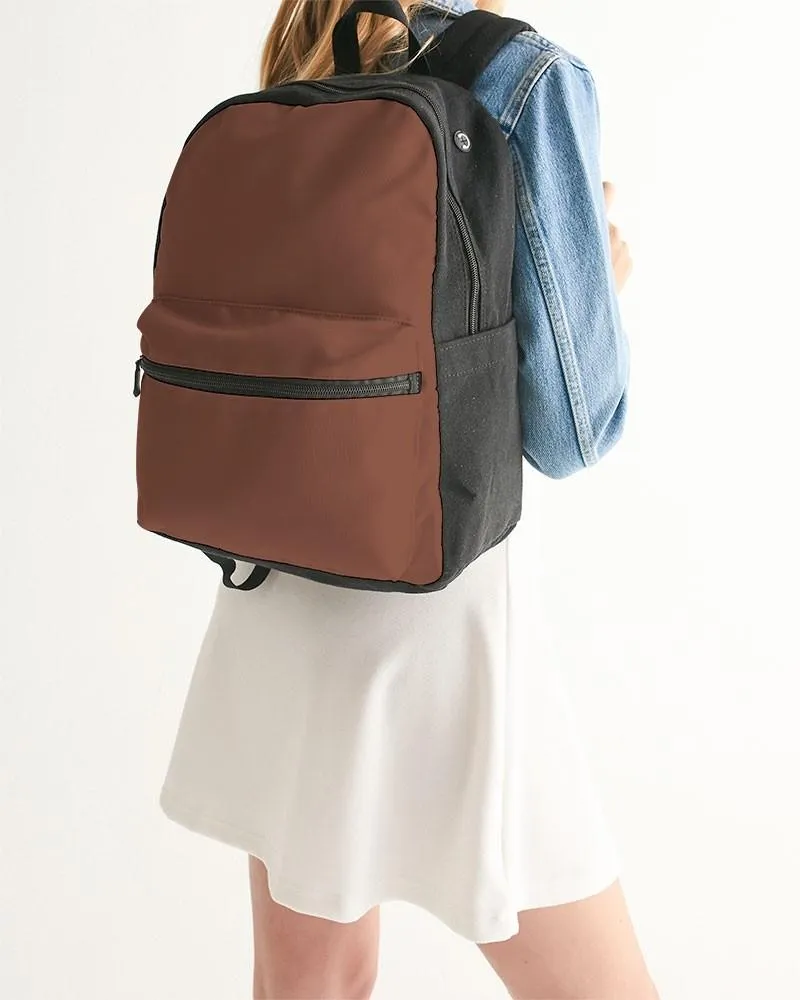 Medium Dark Red Brown Canvas Backpack | Medium Dark Pastel Red Brown | C0M60Y60K60