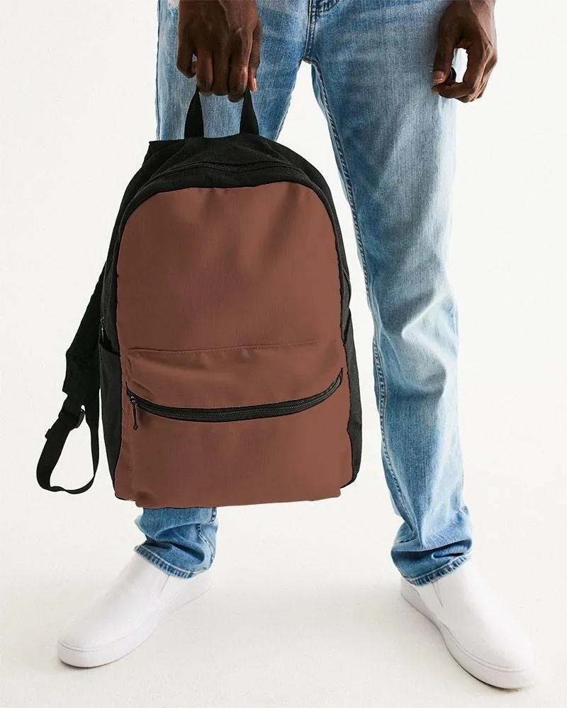 Medium Dark Red Brown Canvas Backpack | Medium Dark Pastel Red Brown | C0M60Y60K60