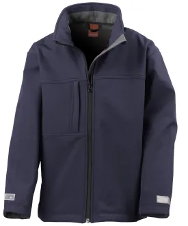 Navy - Junior classic softshell 3-layer jacket