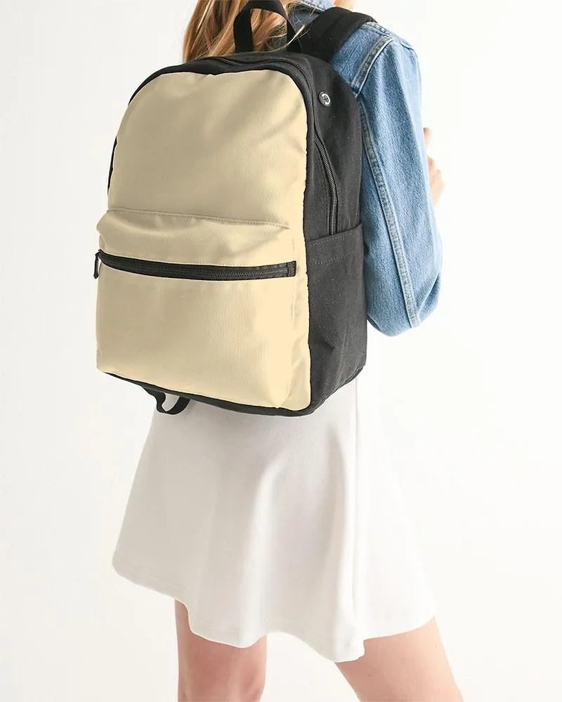 Pale Pastel Orange Yellow Canvas Backpack | Bright Pale Pastel Orange Yellow | C0M8Y30K0