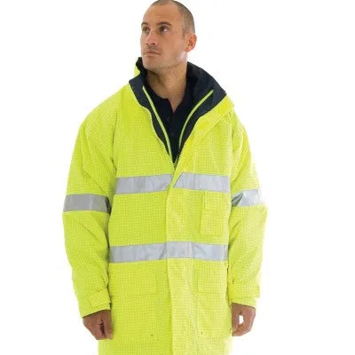 Rainwear - HiVis Breathable Anti-Static Jacket With 3M Reflective Tape