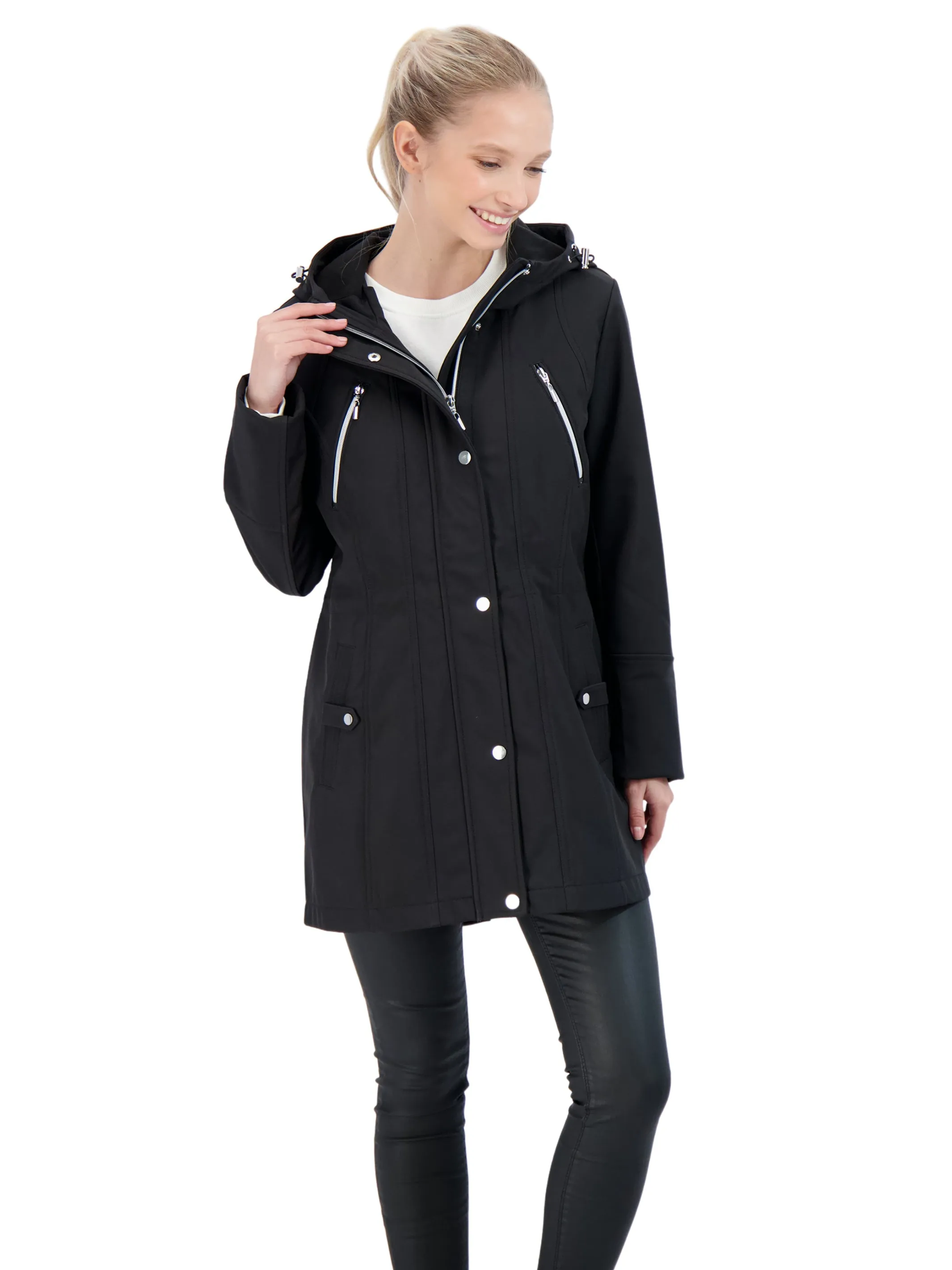 Sebby Collection Women's Softshell Jacket with Hood