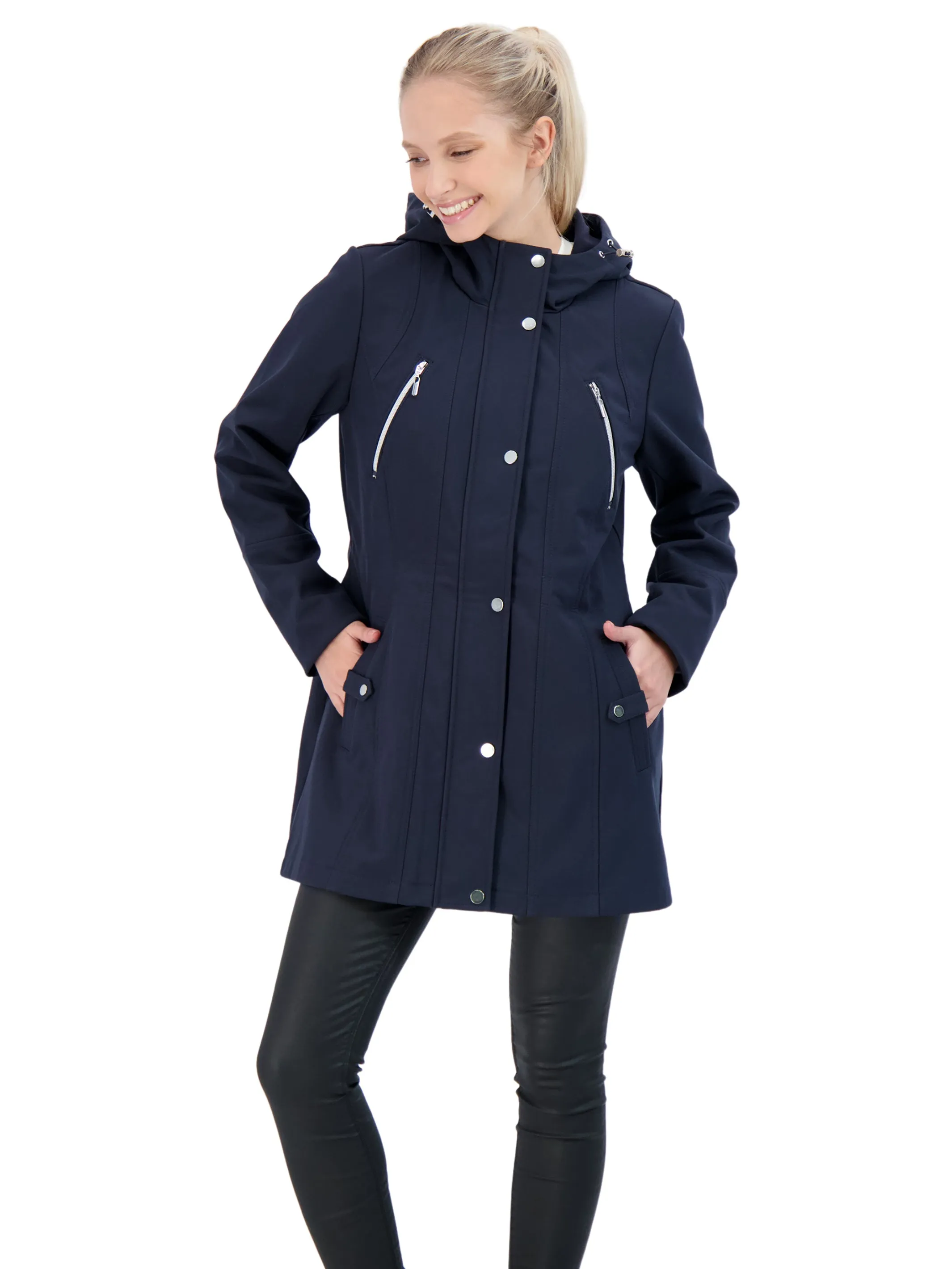 Sebby Collection Women's Softshell Jacket with Hood