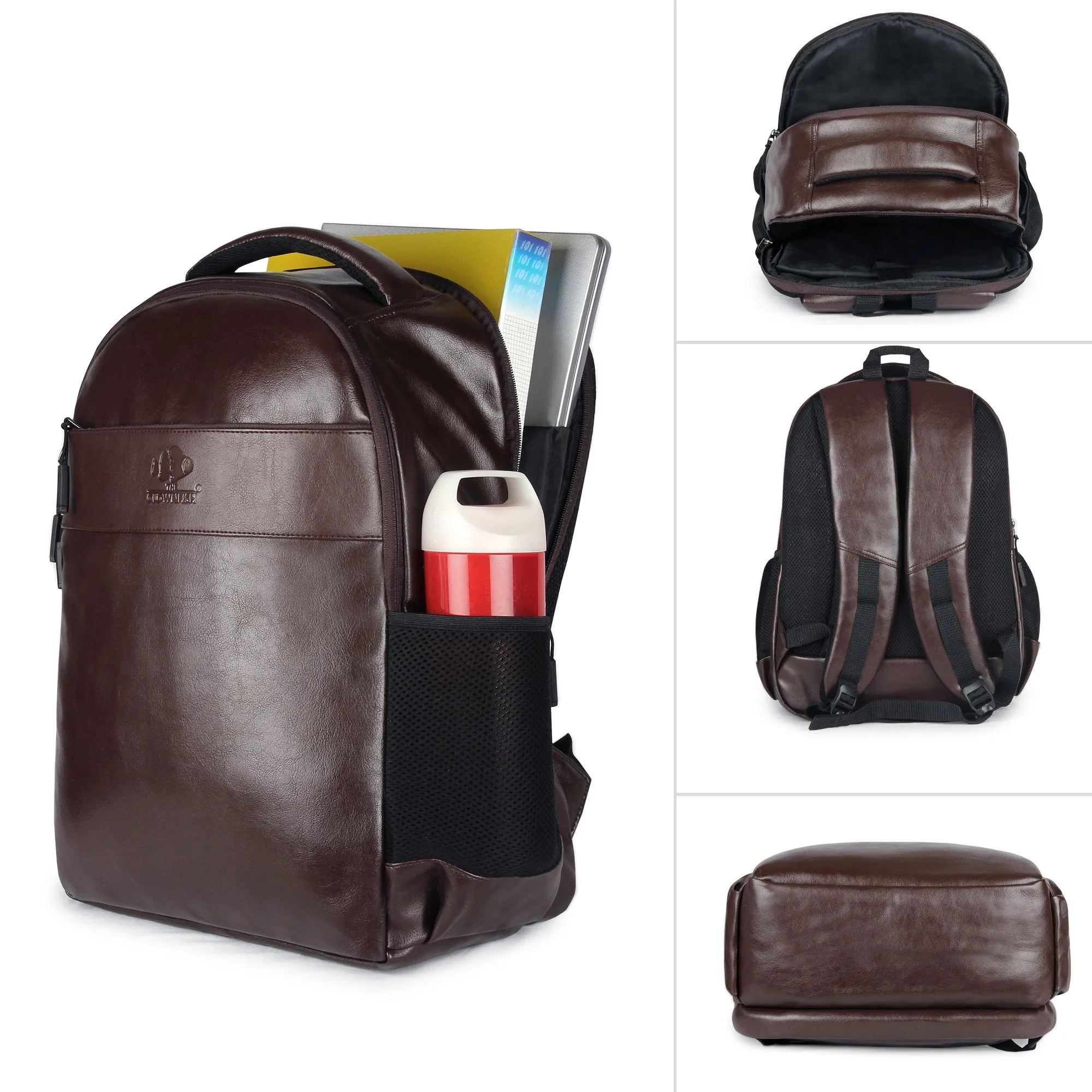 THE CLOWNFISH Signature Series Synthetic 31 Ltr Brown Laptop Backpack - (TCFBPFL-AB156BR5)