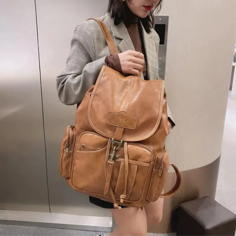 Vintage Women Backpack For Teenage Girls