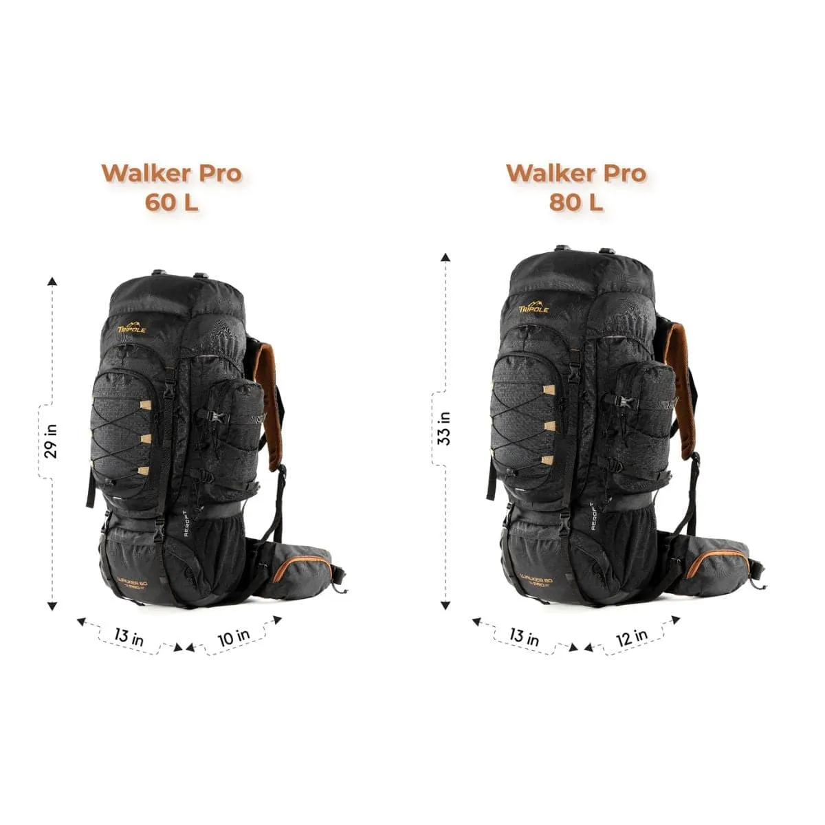 Walker Pro Trekking and Hiking Rucksack - 80 Litre - Olive Green