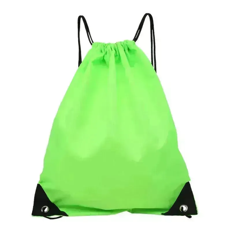 Waterproof Drawstring Backpack With Drawstring Pockets