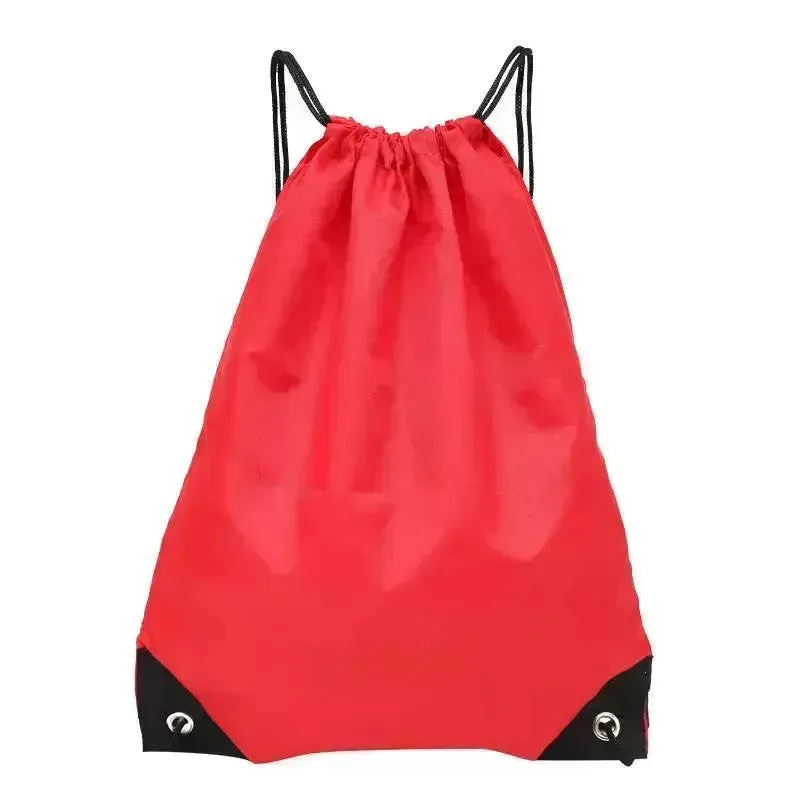 Waterproof Drawstring Backpack With Drawstring Pockets