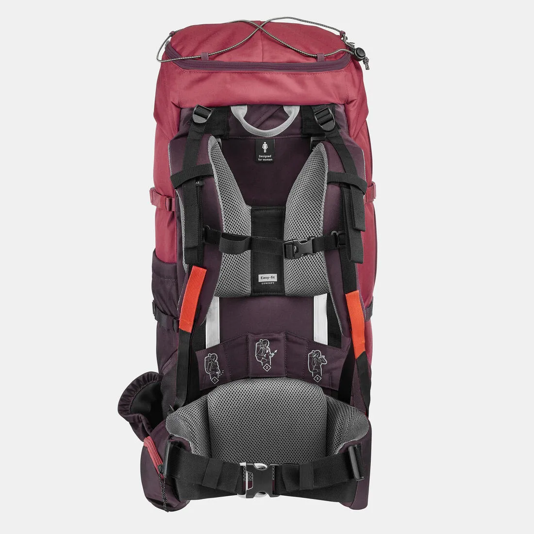 Women's Trekking Backpack 50 L MT100 EASYFIT